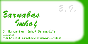 barnabas imhof business card